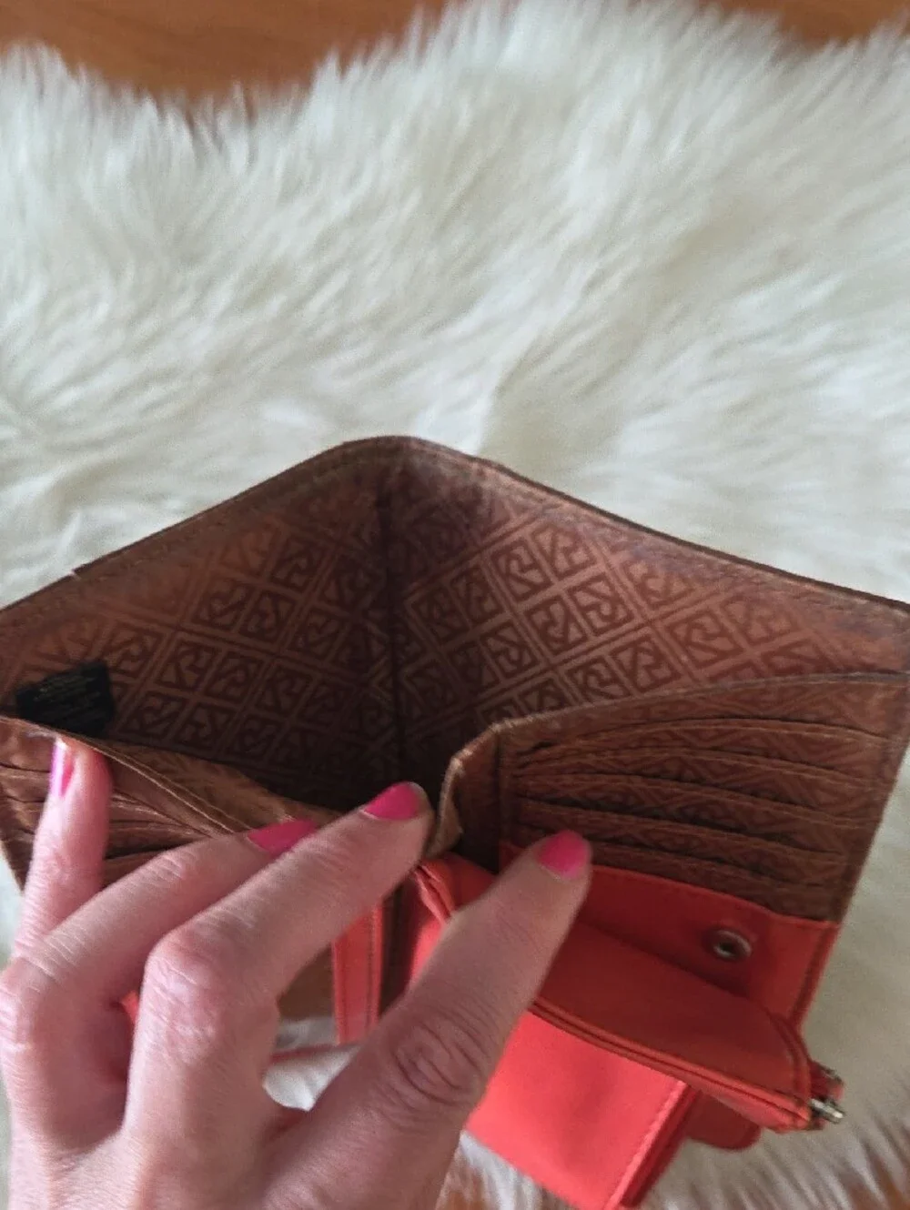 Relic Cognac Brown Zip-Around Wallet with Metal Logo